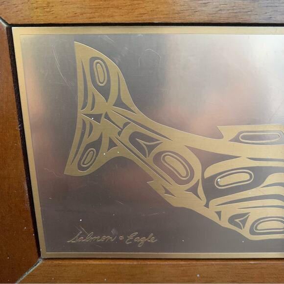 Vintage Roxana Leask Copper 11.5” Keepsake Whale Box Alaskan Art - Picture 3 of 15